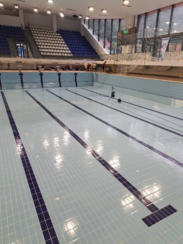 General cleaning is underway at the city pool